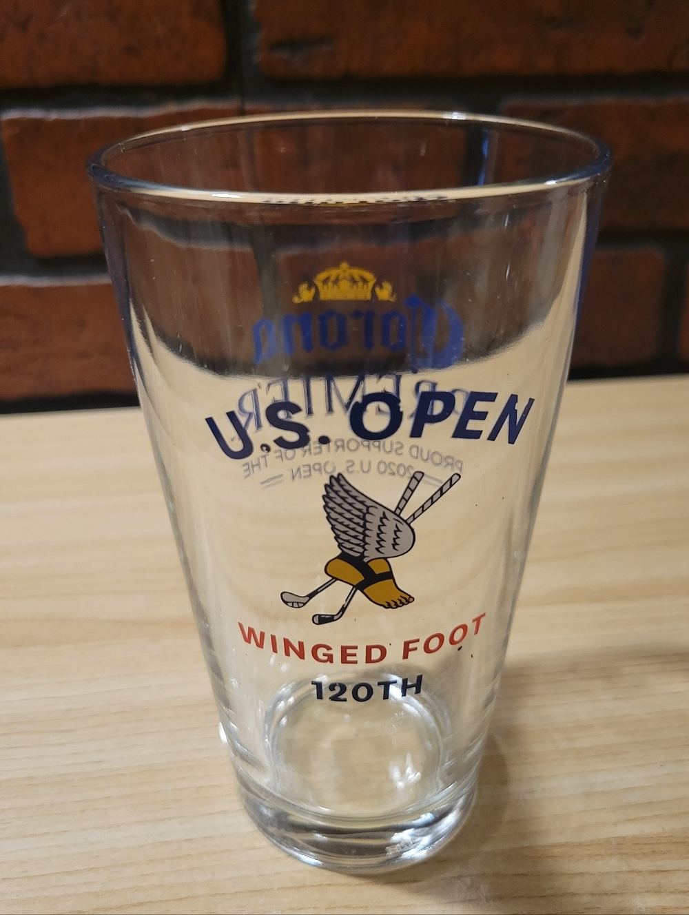 Corona Premier 120th U.S. Open Golf Winged Foot Beer Pint Glass